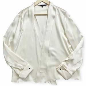 Gianfranco Fierre’ Italian Silk Open Front Cardigan Blouse